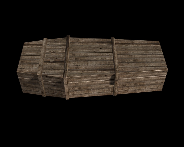 wooden coffin