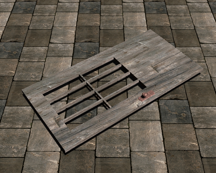 old wooden door