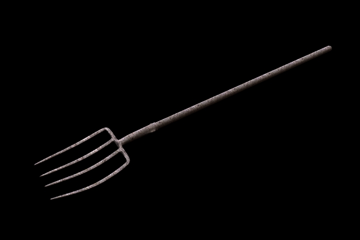 old rusty pitchfork