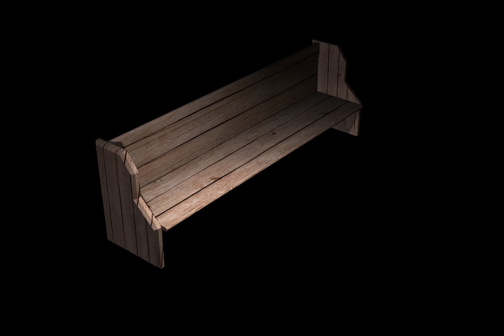 wooden bench