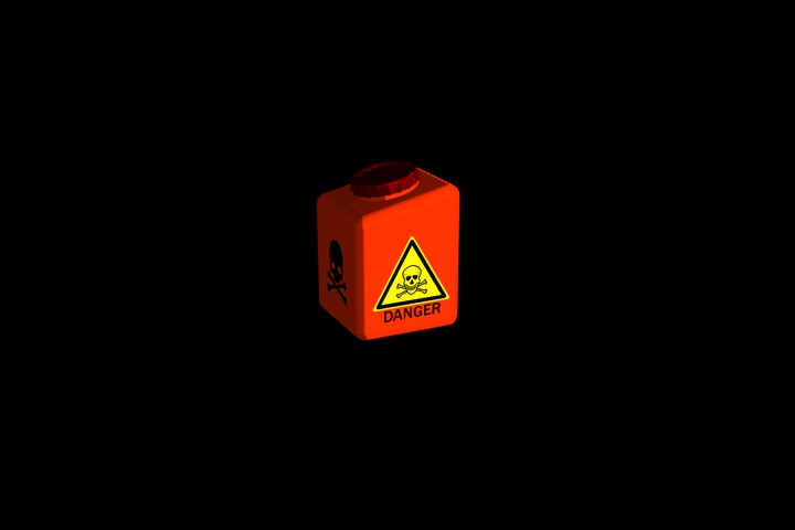 canister with a dangerous substance