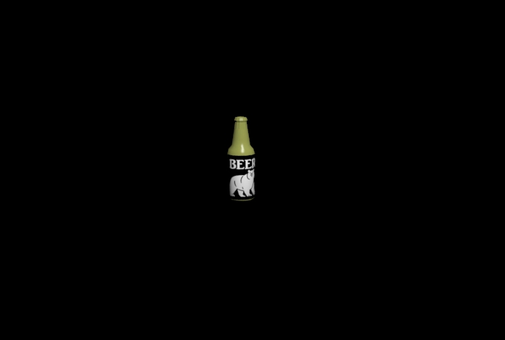 empty beer bottle