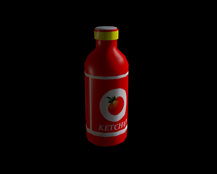 a bottle of ketchup