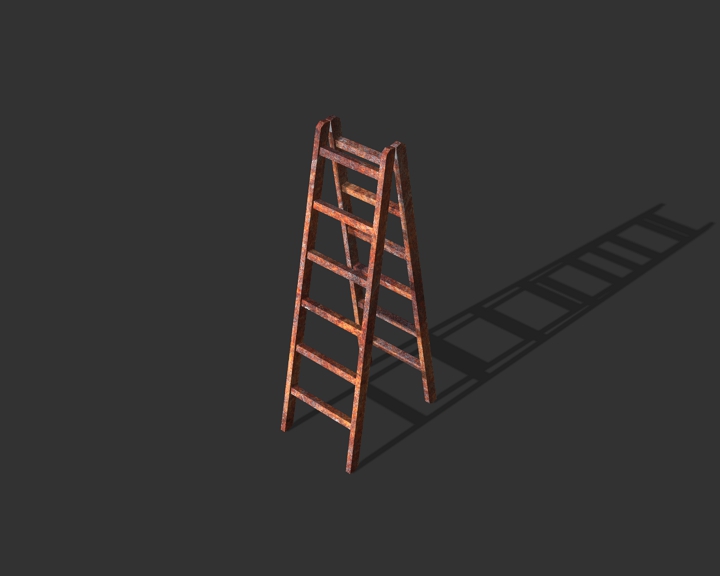old metal step ladder