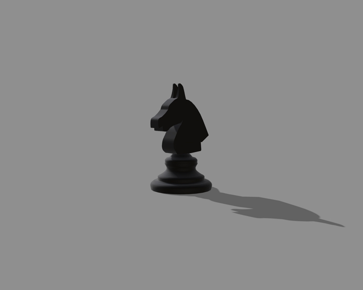 chess piece black knight