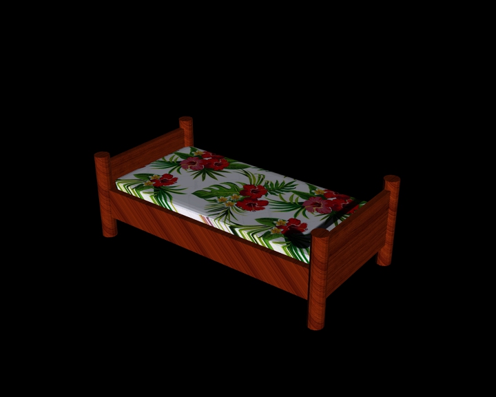 single wooden bed