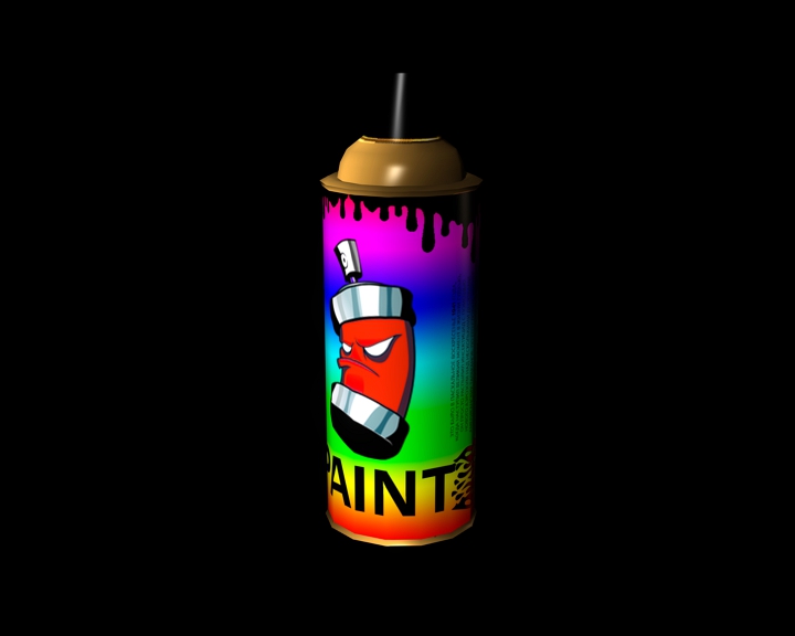 spray paint (black)