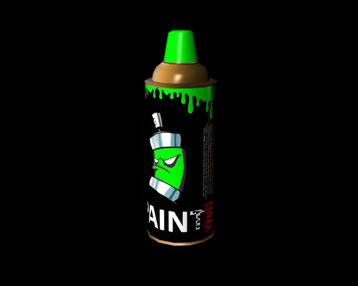 spray paint (green)