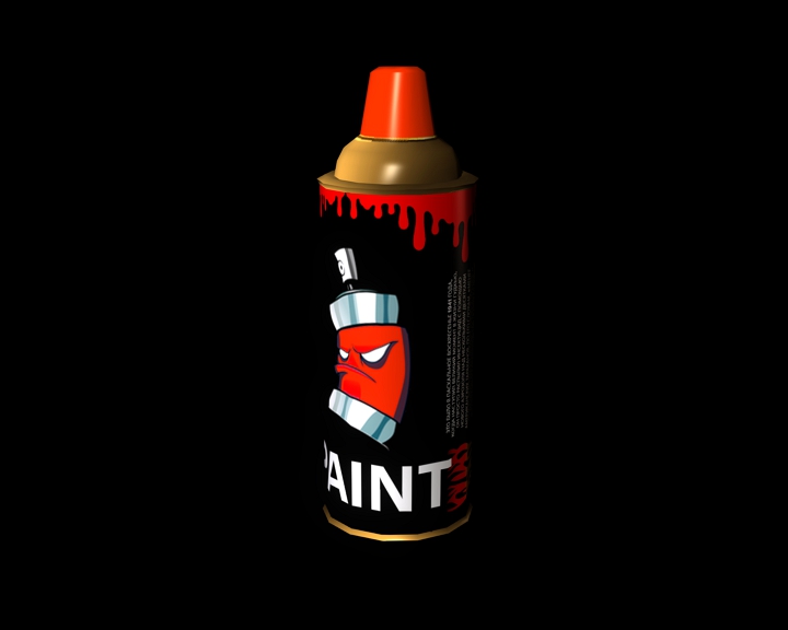 spray paint (red)