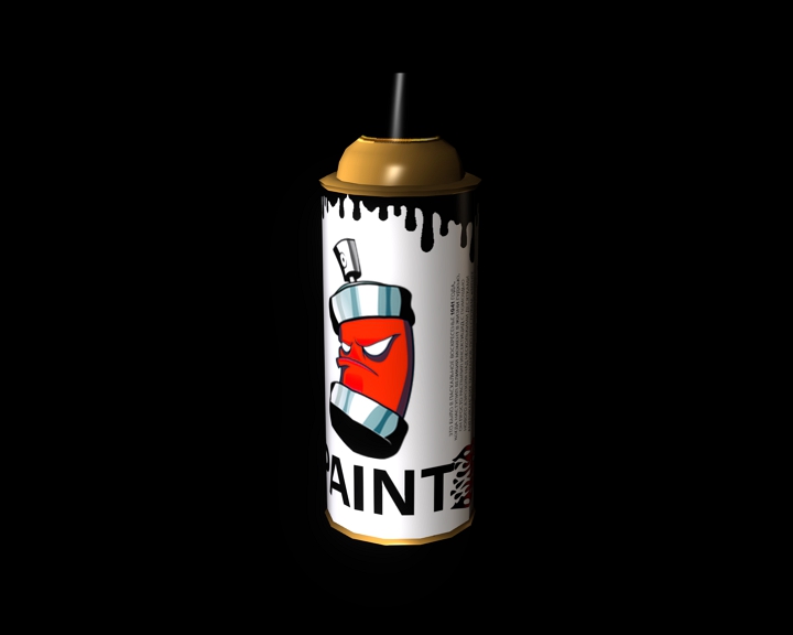 spray paint (white)