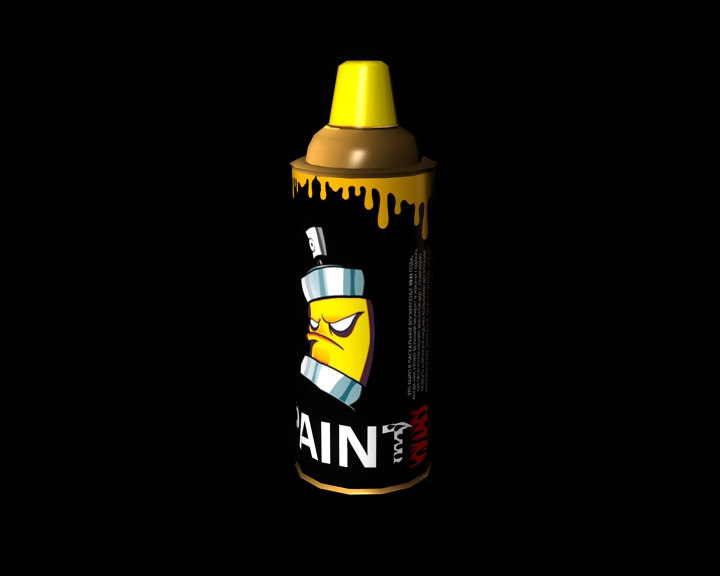 spray paint (yellow)