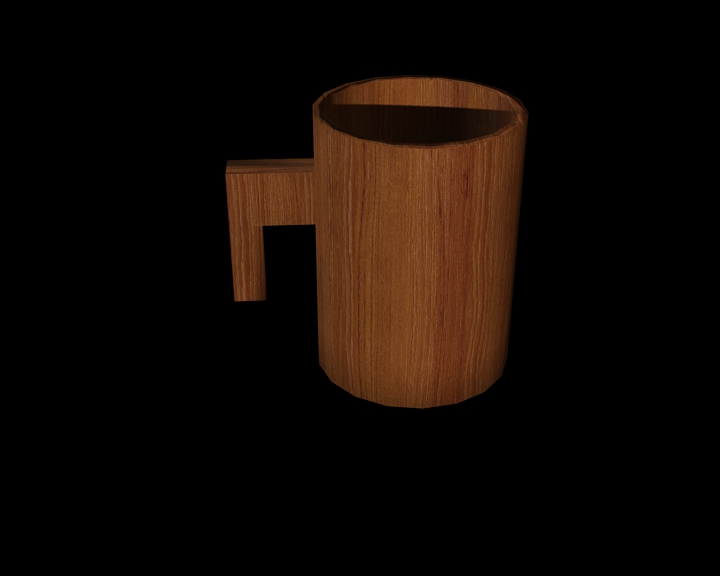 vintage wooden mug