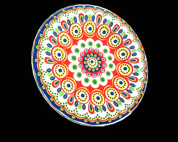 plate with painting of Dymkovo 