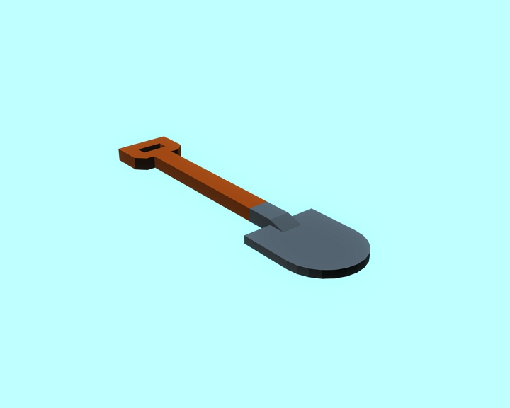 shovel low-poly model