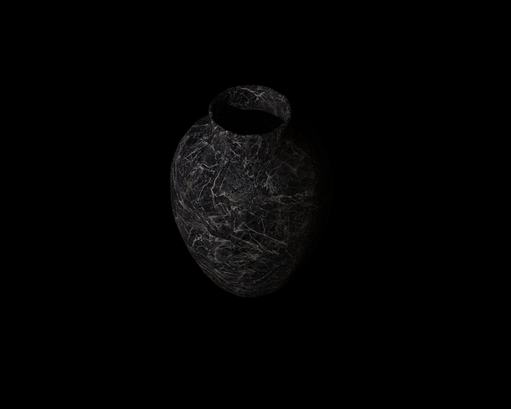 black marble vase
