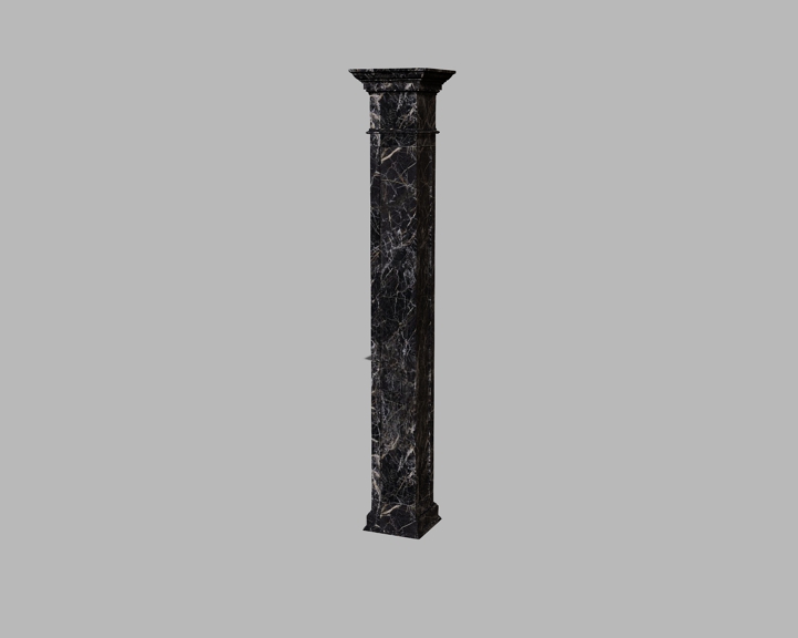a column of black marble