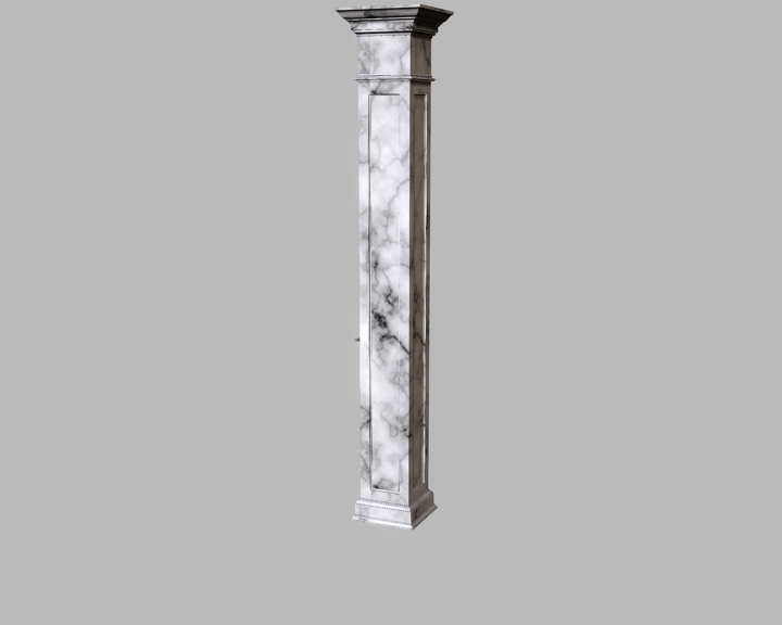 a column of white marble