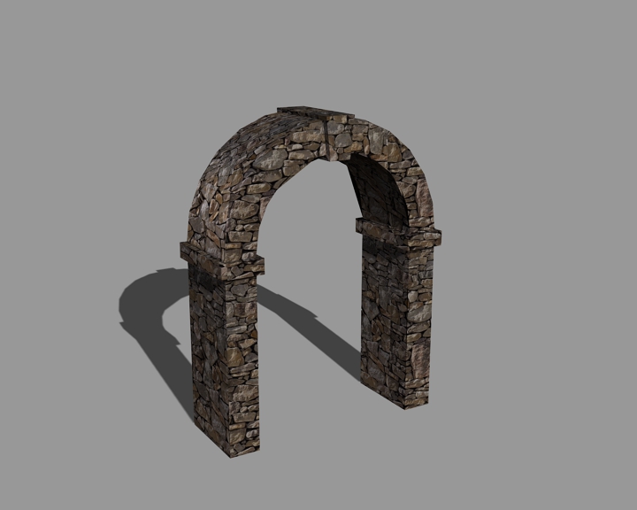an arch made of chunks of stone