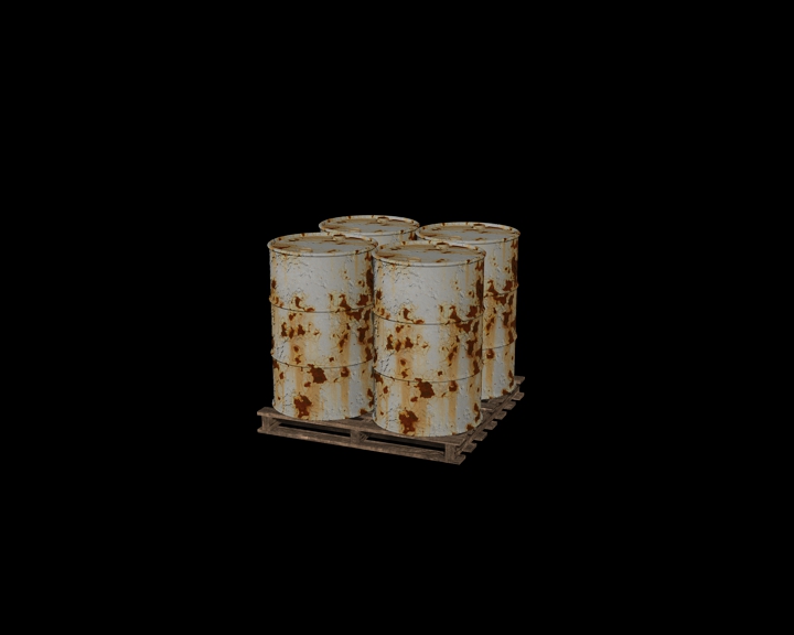 pallet with barrels 02