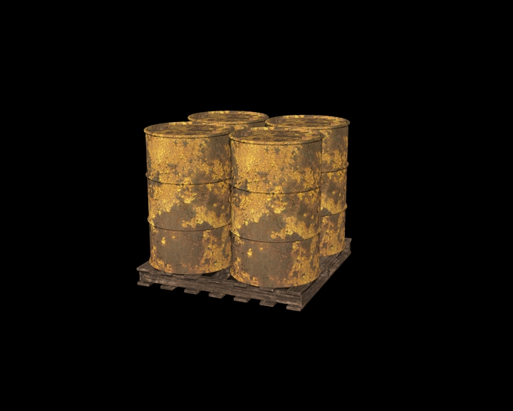 pallet with barrels 04