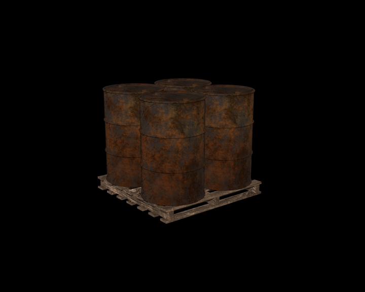pallet with barrels 06