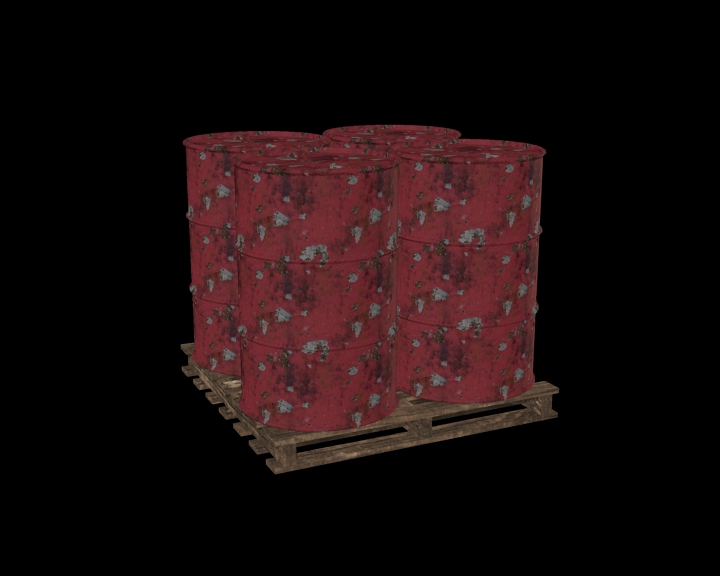 pallet with barrels 01