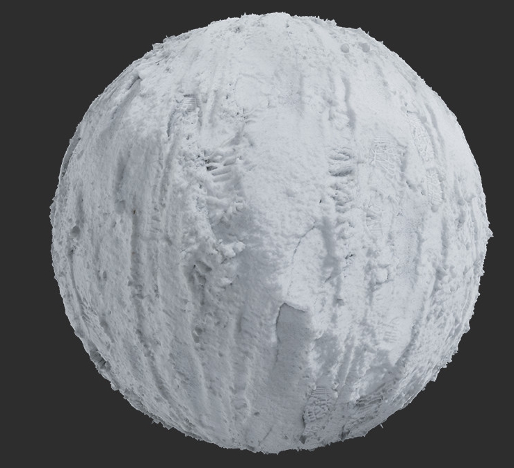 the texture of the snow 