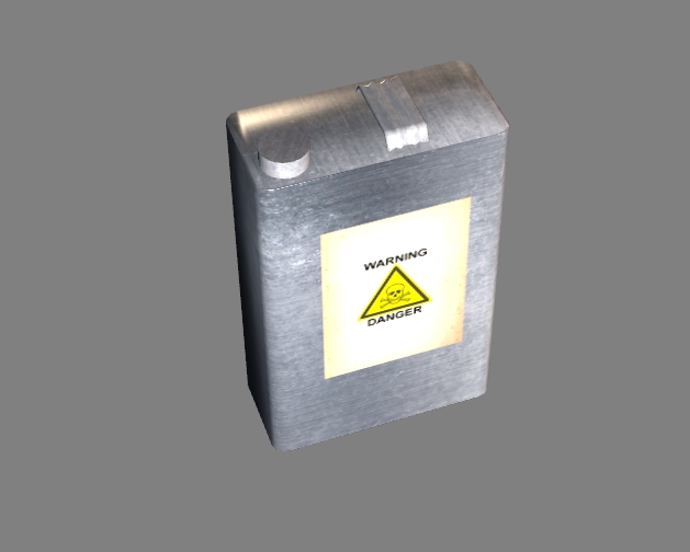 metal containers with a dangerous substance