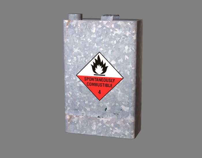 metal containers with a dangerous substance 3