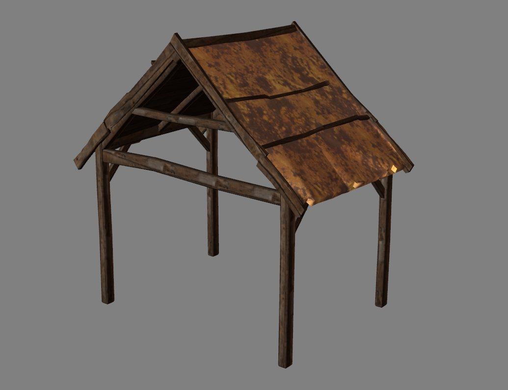 canopy with metal roof 1