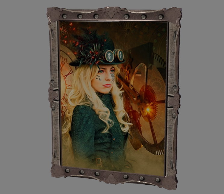 the painting is made in steampunk style 1