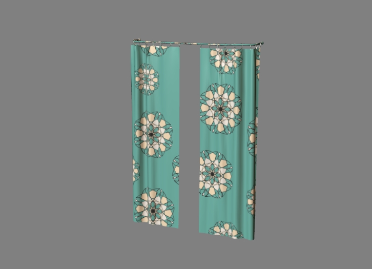 curtain with colorful fabric 2