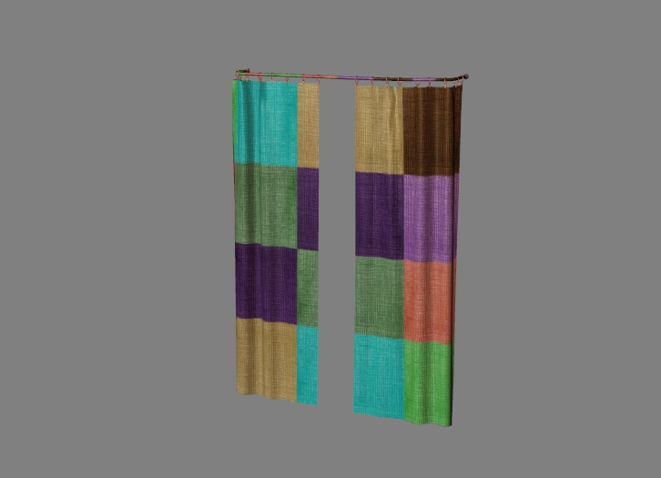 curtain with colorful fabric 3