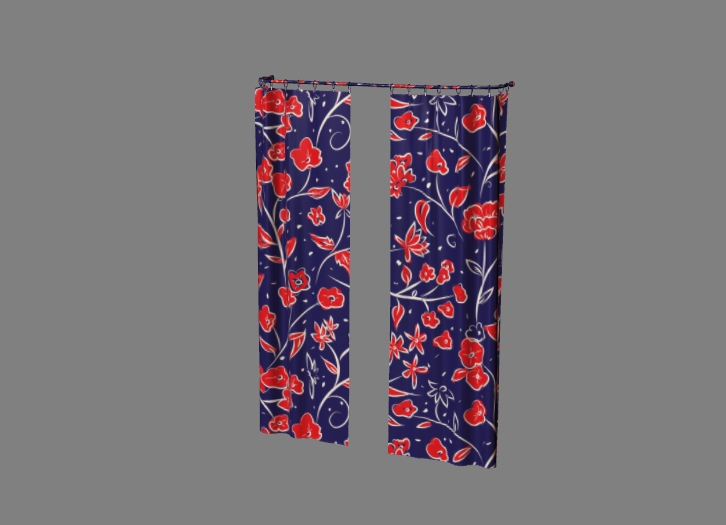 curtain with colorful fabric 6