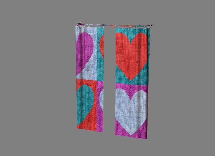 curtain with colorful fabric 7