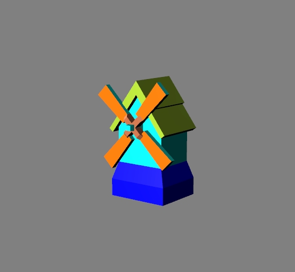 low poly mill 3