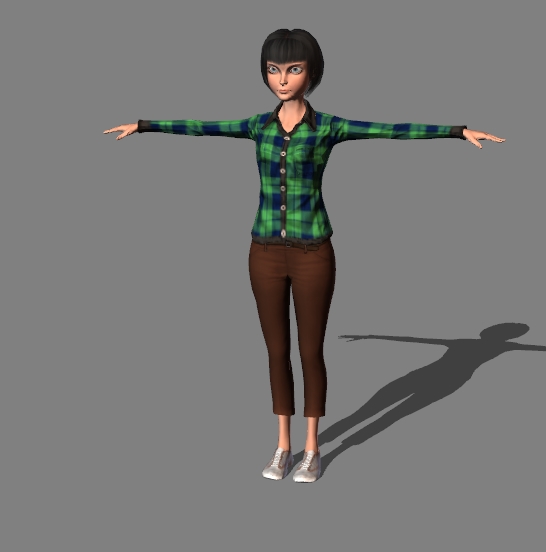 3D character girl 3