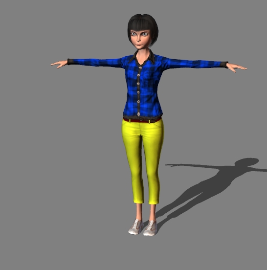 3D character girl 4