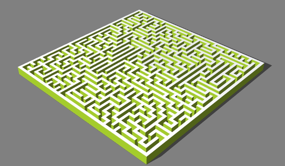 3D model of a large maze - 1 - 1
