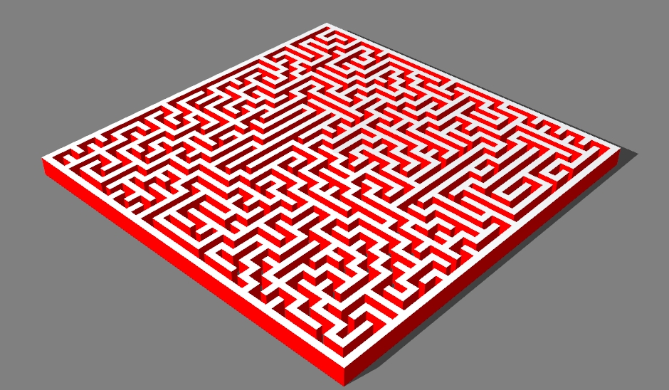 3D model of a large maze 1 - 3