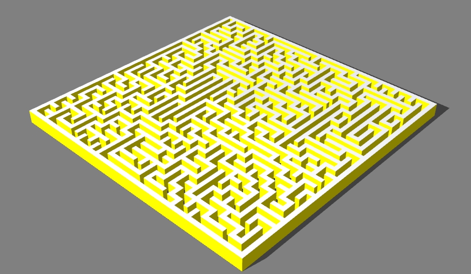 3D model of a large maze 1 - 5
