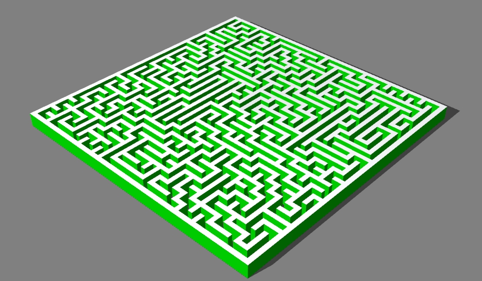 3D model of a large maze 1 - 6