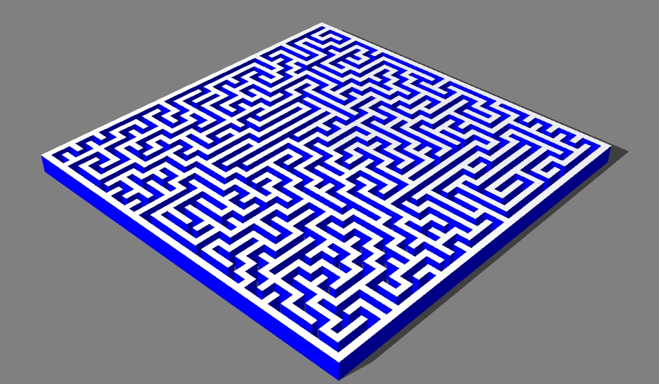 3D model of a large maze 1 - 7