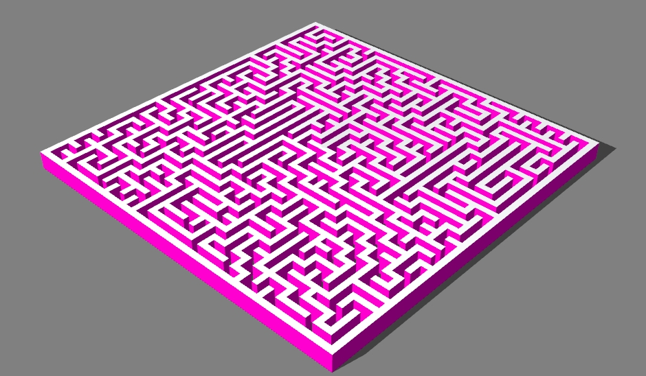 3D model of a large maze 1 - 8