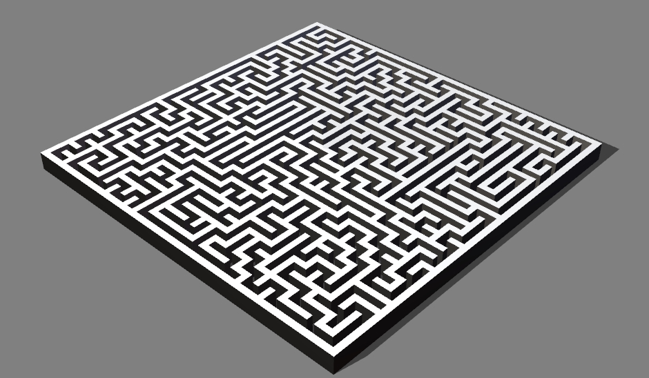 3D model of a large maze 1 - 9