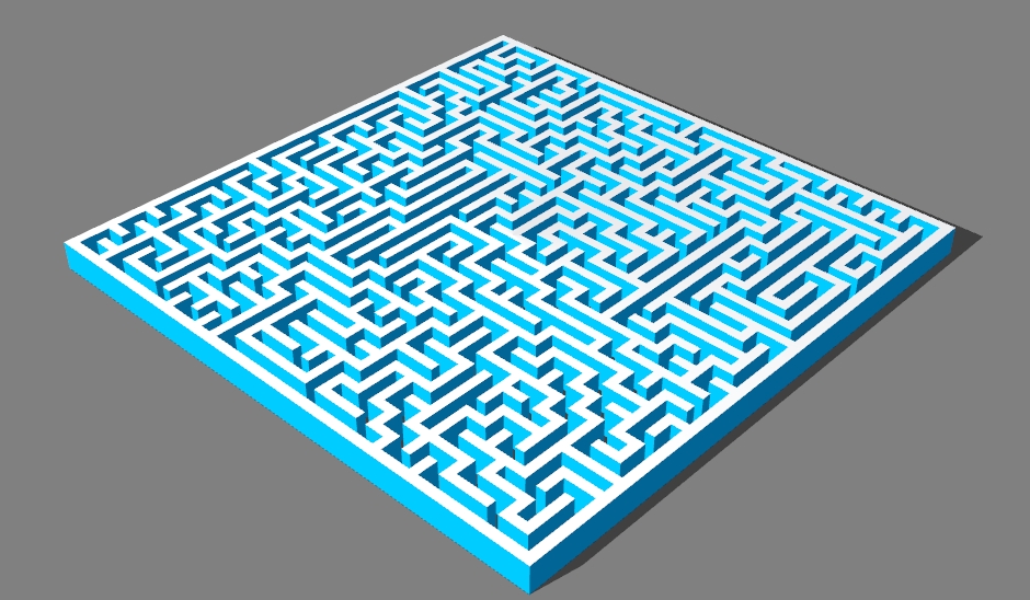 3D model of a large maze 1 - 10