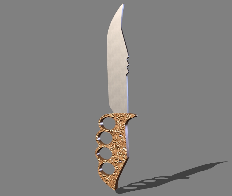 brass knuckles knife 1