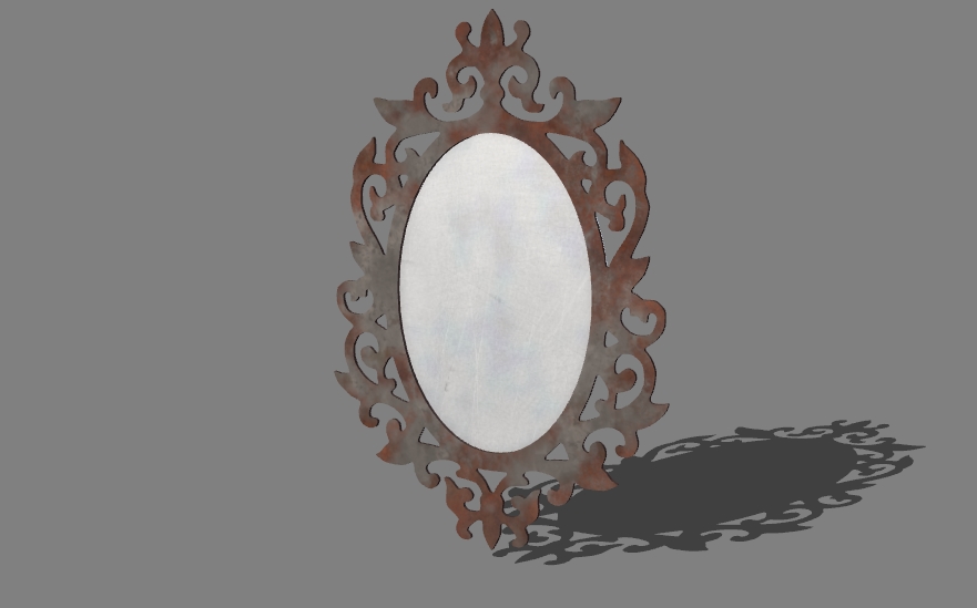 an old mirror in a frame 2