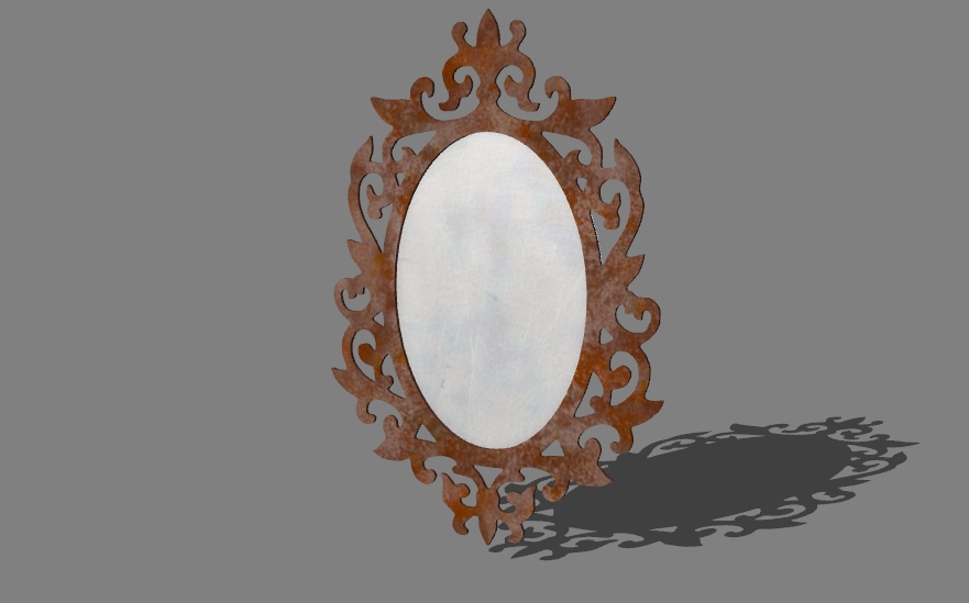 an old mirror in a frame 3