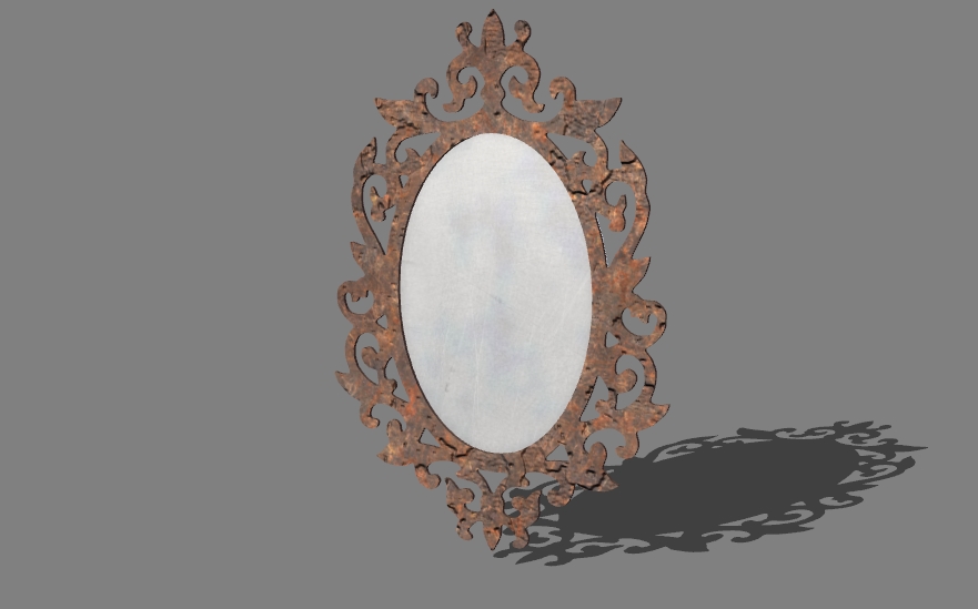 an old mirror in a frame 4
